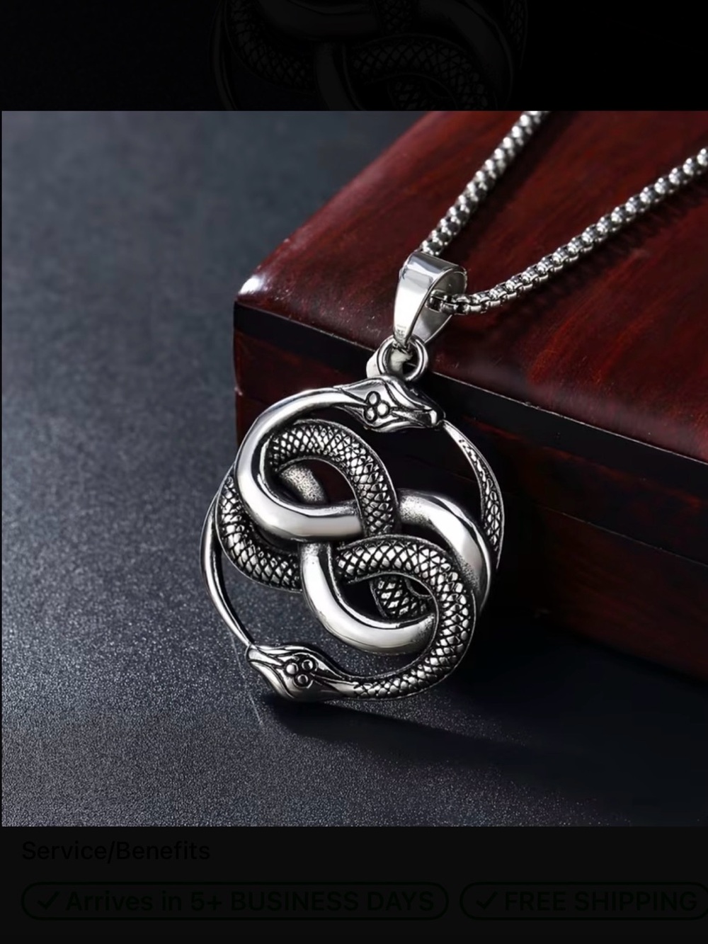 ⭐️ Snake Pendant Necklace